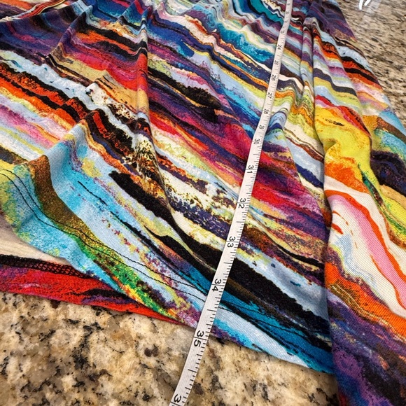 Neiman Marcus abstract striped colorful maxi dress SZ S/M - Picture 12 of 14